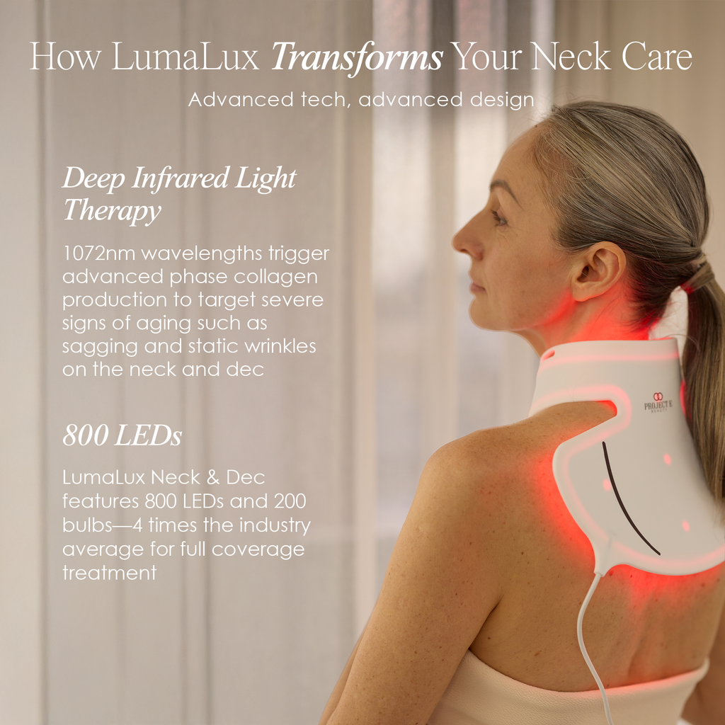 LumaLux Neck & Dec | Pro LED Red Light Therapy Mask