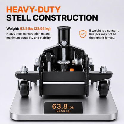 AV Steel 3 Ton Floor Jack (6000 lbs), Single Piston Steel Hydraulic Floor Jack, Lift Range 5.5" to 18.5", Fits Cars, SUVs & Standard Trucks - Not for Lifted Vehicles or Heavy-Duty Trucks